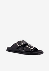 ALOHAS Alba Leather Buckled Sandals Black S10101201black_Black_54417823