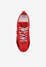 ALOHAS TB 304 Suede and Nylon Low-Top Sneakers Red S10111302RED_Red_54417839