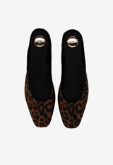 Saint Laurent Lido Leopard Print Flat Mules Brown 825329AAC4B_2094