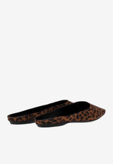 Saint Laurent Lido Leopard Print Flat Mules Brown 825329AAC4B_2094