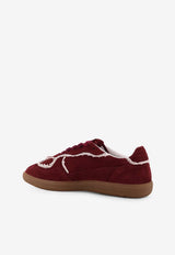 ALOHAS TB 490 Crochet-Trimmed Suede Sneakers Purple S10082303burgundy_Purple_54418031