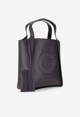 Stella McCartney Studded Logo Faux Leather Tote Bag Gray 7B0031WP0563_1164