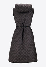 Max Mara The Cube Camilla Quilted Long Gilet Black 2619291054600MTCCAMI_009