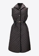 Max Mara The Cube Camilla Quilted Long Gilet Black 2619291054600MTCCAMI_009