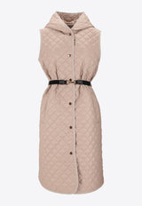 Max Mara The Cube Camilla Quilted Long Gilet Beige 2619291054600MTCCAMI_073