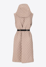 Max Mara The Cube Camilla Quilted Long Gilet Beige 2619291054600MTCCAMI_073