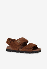 Miu Miu Logo Plaque Leather Sandals Brown 5X135EF010M2V_F0316