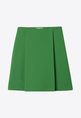 Miu Miu Pleated Mini A-line Skirt Green MG2679SOOO14OA_F0089