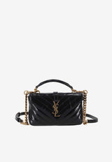 Saint Laurent Mini College Quilted Chain Handbag Black 779430DZH07_1000