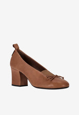 Miu Miu Élan 65 Bow-Embellished Pumps Caramel 5I551EFA065038_F098L