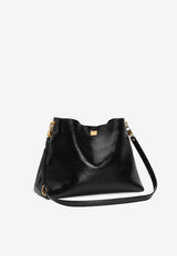 Dolce & Gabbana Large Vittoria Calfskin Shoulder Bag Black BB7942AZ00080999_Black_40005360