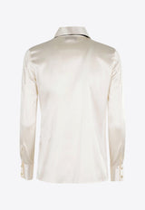 Elisabetta Franchi Bow-Tie Silk Shirt White CA10756E2_EF1