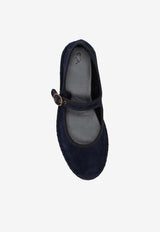 Ralph Lauren Mary-Jane Suede Ballet Flats Navy 818970185001_410