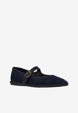 Ralph Lauren Mary-Jane Suede Ballet Flats Navy 818970185001_410