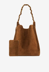 Saint Laurent Amalia Suede Shoulder Bag Brown 8347501U80W_2916