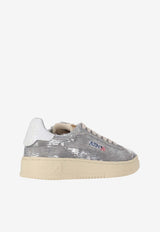 Autry Dallas Sequin Low-Top Sneakers Silver ADLW_TI05