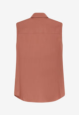 Brunello Cucinelli Essential Sleeveless Shirt Brown M0091MA616C4182_FIREBRICK_54420952