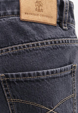 Brunello Cucinelli Logo Patch Straight-Leg Jeans Gray M240PB3210C9008_DENIMGRIGIOSCURO_54420839