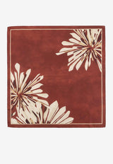 Brunello Cucinelli Printed Silk Foulard Burgundy MFOU0025C008_Bordeaux_54420971