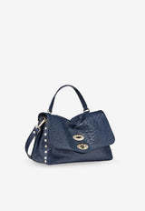 Zanellato Small Postina Cactus Crossbody Bag Blue 0680102230000SZ0504_Blue_44130033