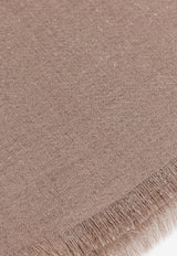 Brunello Cucinelli Fringed Silk-Blend Scarf Beige MSCDAR097C8573_Mastice_54420879