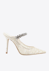 Jimmy Choo Bing 100 Glittered Tulle Pumps White BING100GJDSILVERWHITE_SILVERWHITE_40005248
