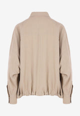 Brunello Cucinelli Long-Sleeved Buttoned Shirt Beige MH126NE416C9195_Sandshell_54420865