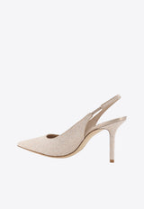 Jimmy Choo Love 85 Glittered Slingback Pumps Beige LOVESB85GQILIGHTSOFTGOLD_LIGHTSOFTGOLD_40005189