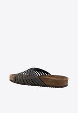Brunello Cucinelli Monili Leather Sandals Black MZGAG3157C101_Black_54420818