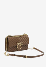 PINKO Small Love Quilted Leather Shoulder Bag Brown 100074A0GKL17Q_460af0ca-0e33-4952-9cb2-e41875f2c5b3