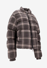 Off-White Spray Arrow Check Flan Puffer Jacket Multicolor OMED065F25FAB001_0710