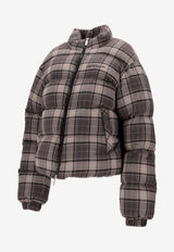 Off-White Spray Arrow Check Flan Puffer Jacket Multicolor OMED065F25FAB001_0710