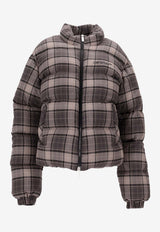 Off-White Spray Arrow Check Flan Puffer Jacket Multicolor OMED065F25FAB001_0710