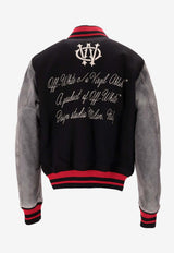 Off-White Gothic OW Varsity Bomber Jacket Black OMEH053F25FAB003_1017
