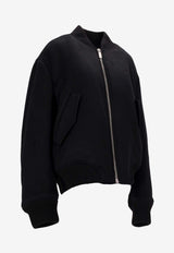 Off-White Quote Zip-Up Bomber Jacket Black OMEH05JF25FAB001_1007