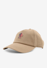 Moncler Grenoble Logo Patch Baseball Cap Beige L10973B0000104863207_Sand_53278401