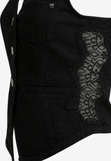 PINKO Gardener Denim Vest Black 106424A33VZ99_39cf2e71-feea-4af1-9d9e-6ff7e13ee1e9
