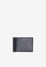 Saint Laurent Paris Bill Clip Wallet Navy 3780050U90E_4100