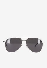 Saint Laurent Pilot-Frame Sunglasses Gray 419695Y9910_8103
