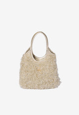 Miu Miu Mini Ivy Lurex Handbag Champagne 5BA281VOOI2IFU_F0846