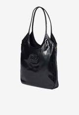 Miu Miu Ivy Leather Shoulder Bag Black 5BG311VOON2IEO_F0002