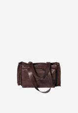 Miu Miu Utilitaire Leather Shoulder Bag Brown 5BG335VPOO2G7Q_F0038