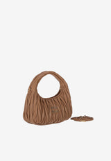 Miu Miu Wander Matelassé Leather Hobo Bag Brown 5BC125VOOYAN88_F098L