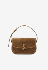 Saint Laurent Cassandre Suede Shoulder Bag Brown 8323301U80W_2916