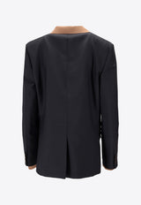 Miu Miu Single-Breasted Buttoned Blazer Navy MH2042SAM112I1_F0141