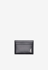 Saint Laurent Cassandre Leather Cardholder Black 6076031JB0E_1000