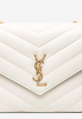 Saint Laurent Large Loulou Shoulder Bag White 803541AAEAX_9207
