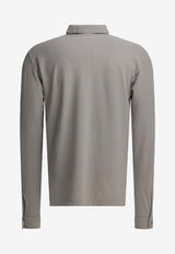 Stone Island Long-Sleeved Polo T-shirt Gray 2200004S0F11V0064_9f3e1f3e-0374-4d47-8207-a34d62fbd46d