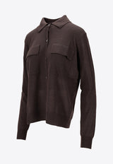 P.A.R.O.S.H Linfa Wool Knit Shirt Brown D540912LINFA25W_007