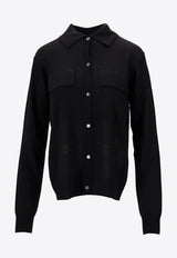 P.A.R.O.S.H Linfa Wool Knit Shirt Black D540912LINFA25W_013
